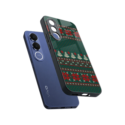 Cozy Cheer sleek vivo v70 fe cover with tempered glass back and TPU edges