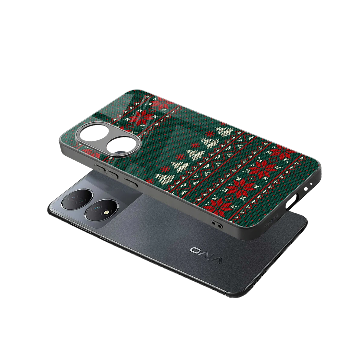 Cozy Cheer sleek Vivo-y100 cover with tempered glass back and TPU edges