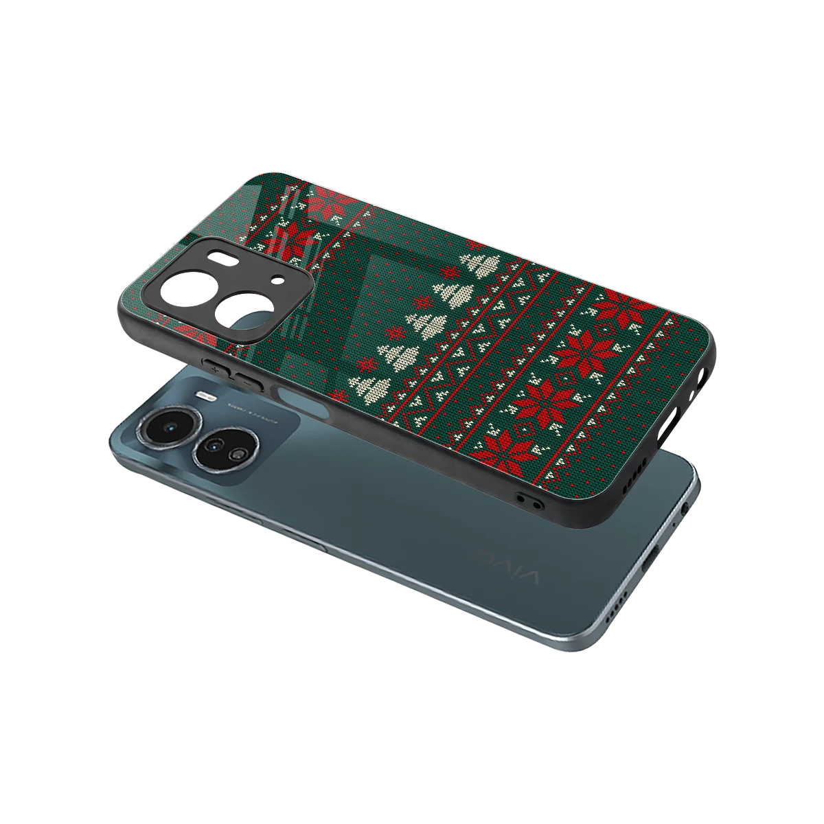 Cozy Cheer sleek vivo y16 cover with tempered glass back and TPU edges