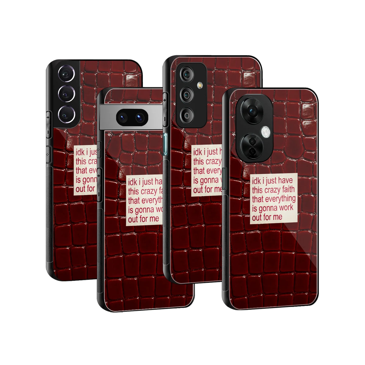 Stylish Glass Back Case for All Smartphones iPhone, Samsung, OnePlus, Pixel, Redmi, Oppo, Vivo, Motorola