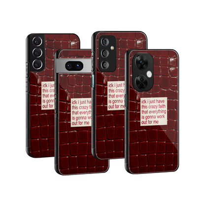 Stylish Glass Back Case for All Smartphones iPhone, Samsung, OnePlus, Pixel, Redmi, Oppo, Vivo, Motorola