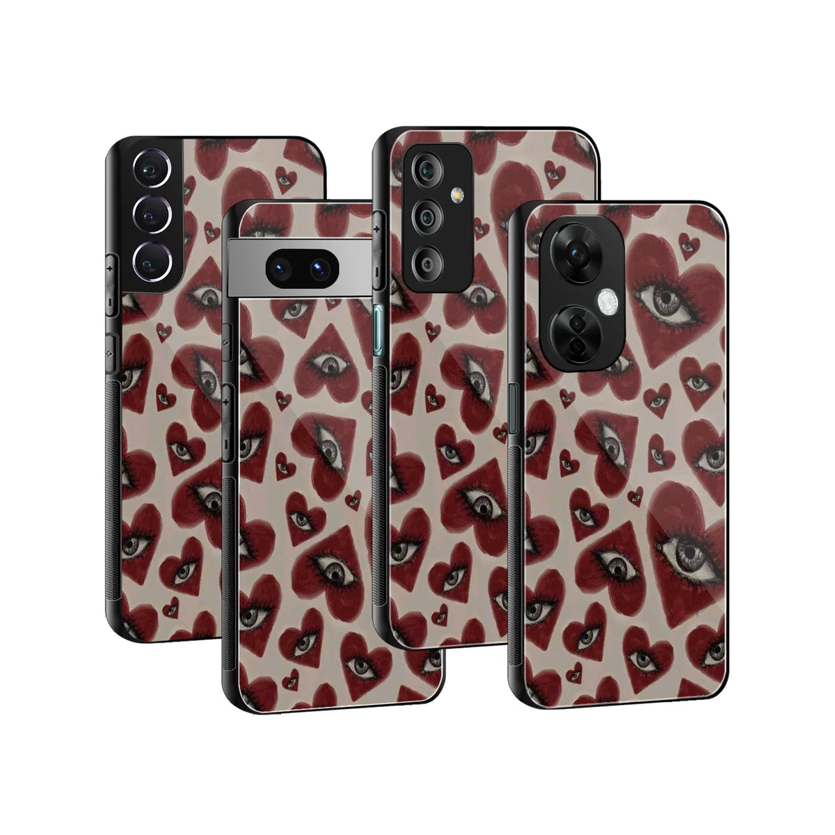 Stylish Glass Back Case for All Smartphones iPhone, Samsung, OnePlus, Pixel, Redmi, Oppo, Vivo, Motorola