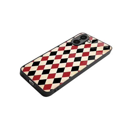 Crimson Edge stylish phone case for oneplus nord ce5 5g | glossy glass and slim fit