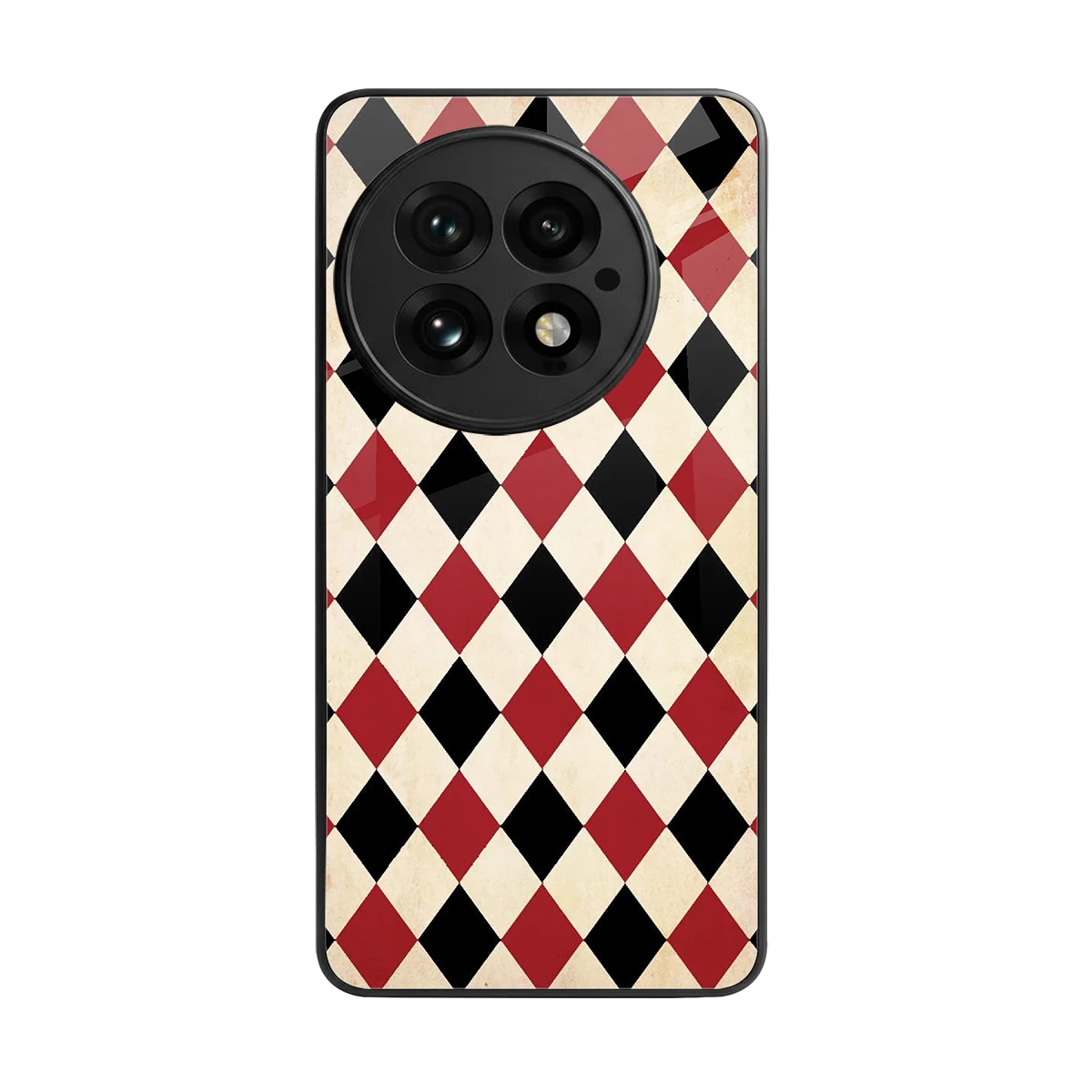 Crimson Edge back phone cover | glass case for oneplus 13