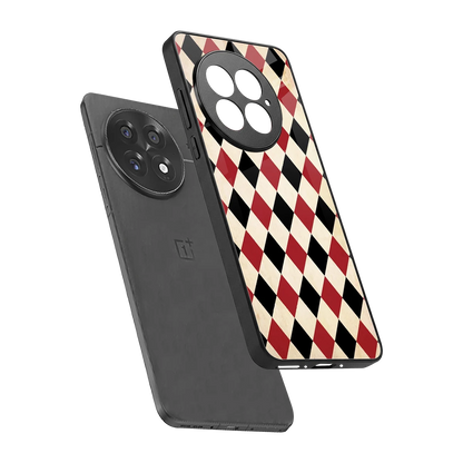 Crimson Edge sleek oneplus 13 cover with tempered glass back and TPU edges