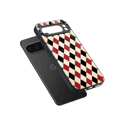 Crimson Edge sleek google pixel 10 pro xl cover with tempered glass back and TPU edges
