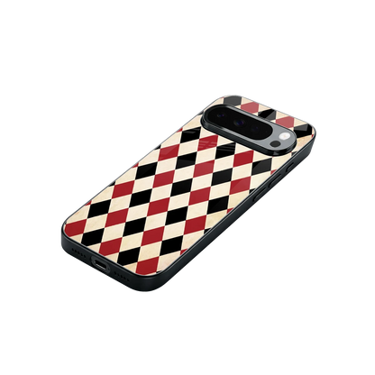 Crimson Edge stylish phone case for google pixel 10 pro xl | glossy glass and slim fit