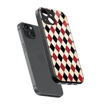 Crimson Edge sleek iphone 13 mini cover with tempered glass back and TPU edges