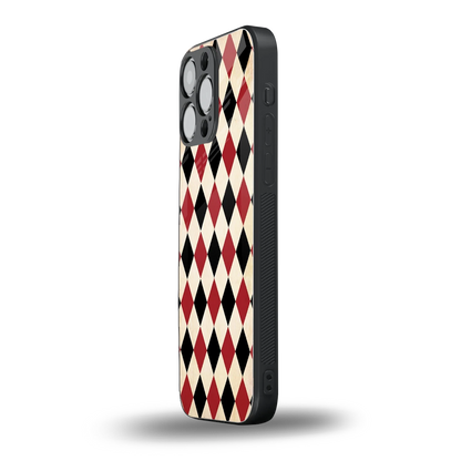 Crimson Edge iphone 14 pro max mobile cover | shockproof glass phone case