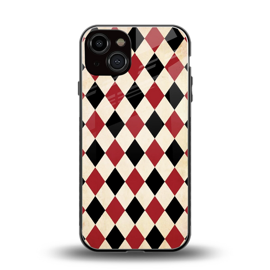 Crimson Edge back phone cover | glass case for iphone 13