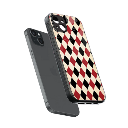 Crimson Edge sleek iphone 15 plus cover with tempered glass back and TPU edges