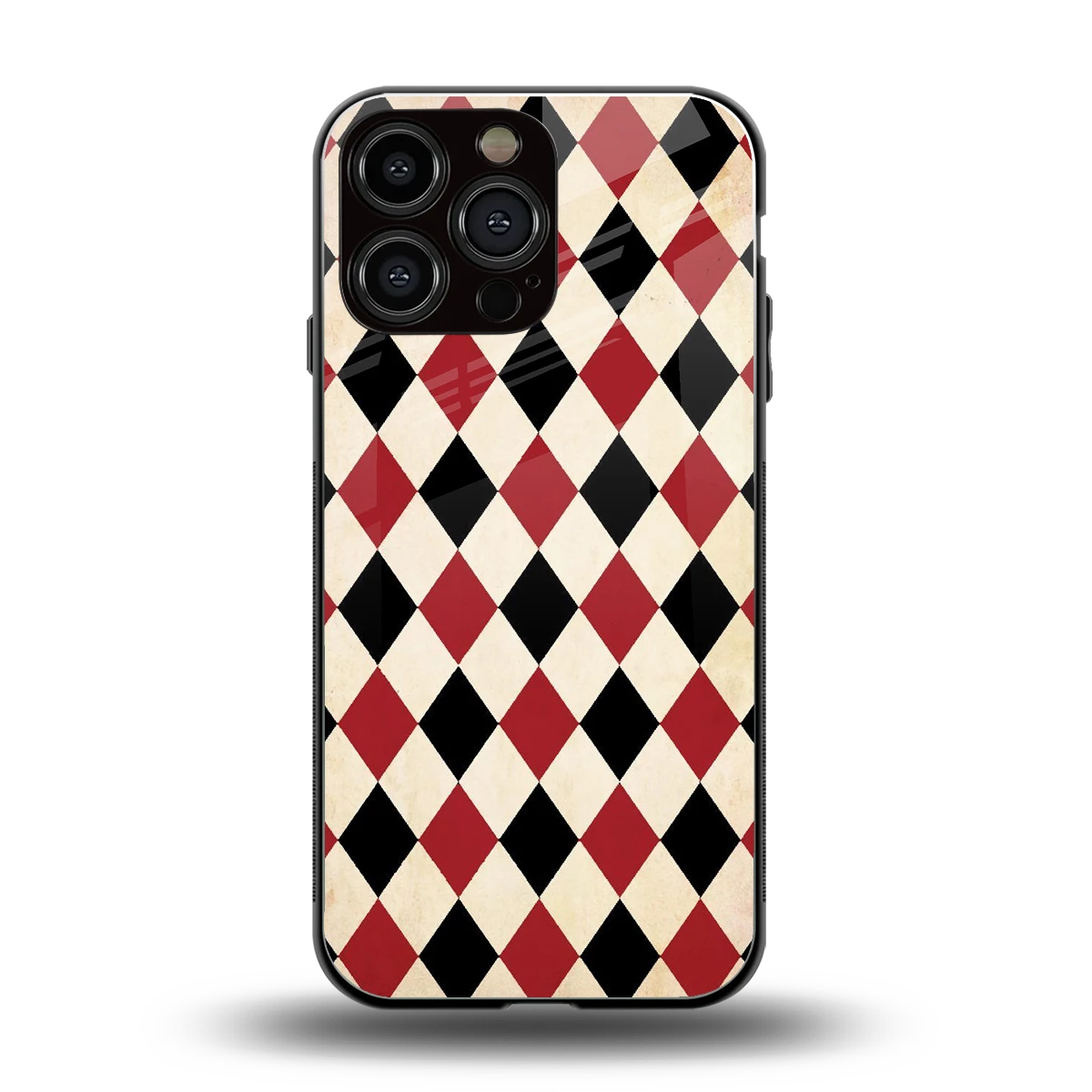 Crimson Edge back phone cover | glass case for iphone 15 pro max