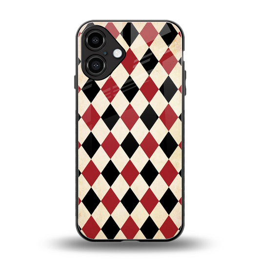 Crimson Edge back phone cover | glass case for iphone 16 plus