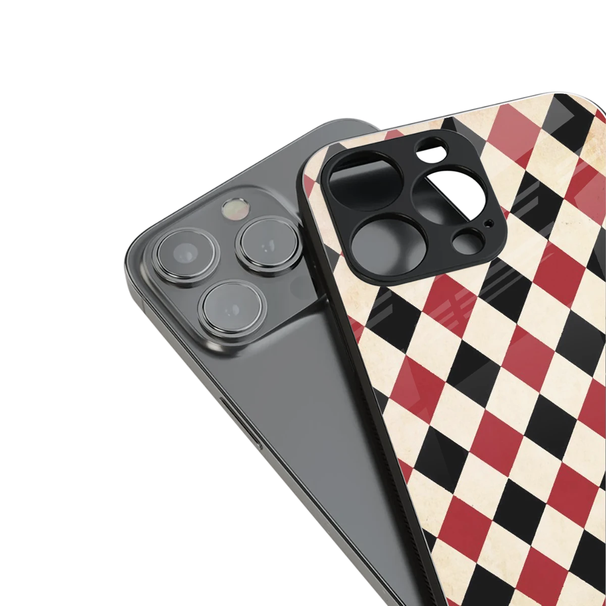 Crimson Edge stylish phone case for iphone 14 | glossy glass and slim fit