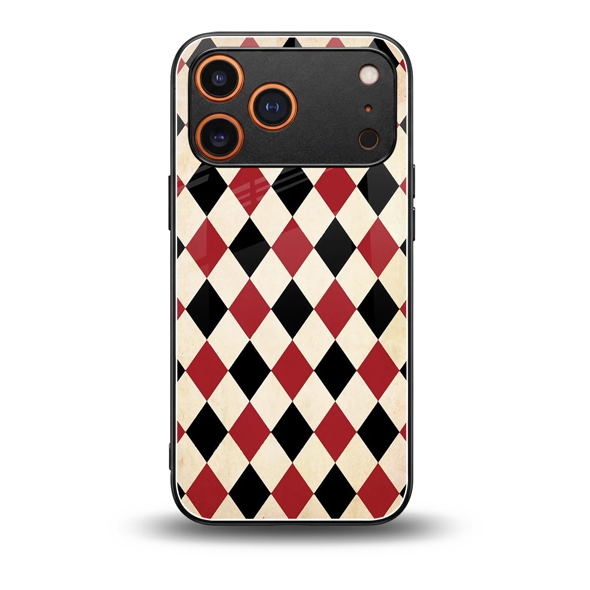 Crimson Edge back phone cover | glass case for iphone 17 pro max