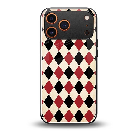 Crimson Edge back phone cover | glass case for iphone 17 pro max