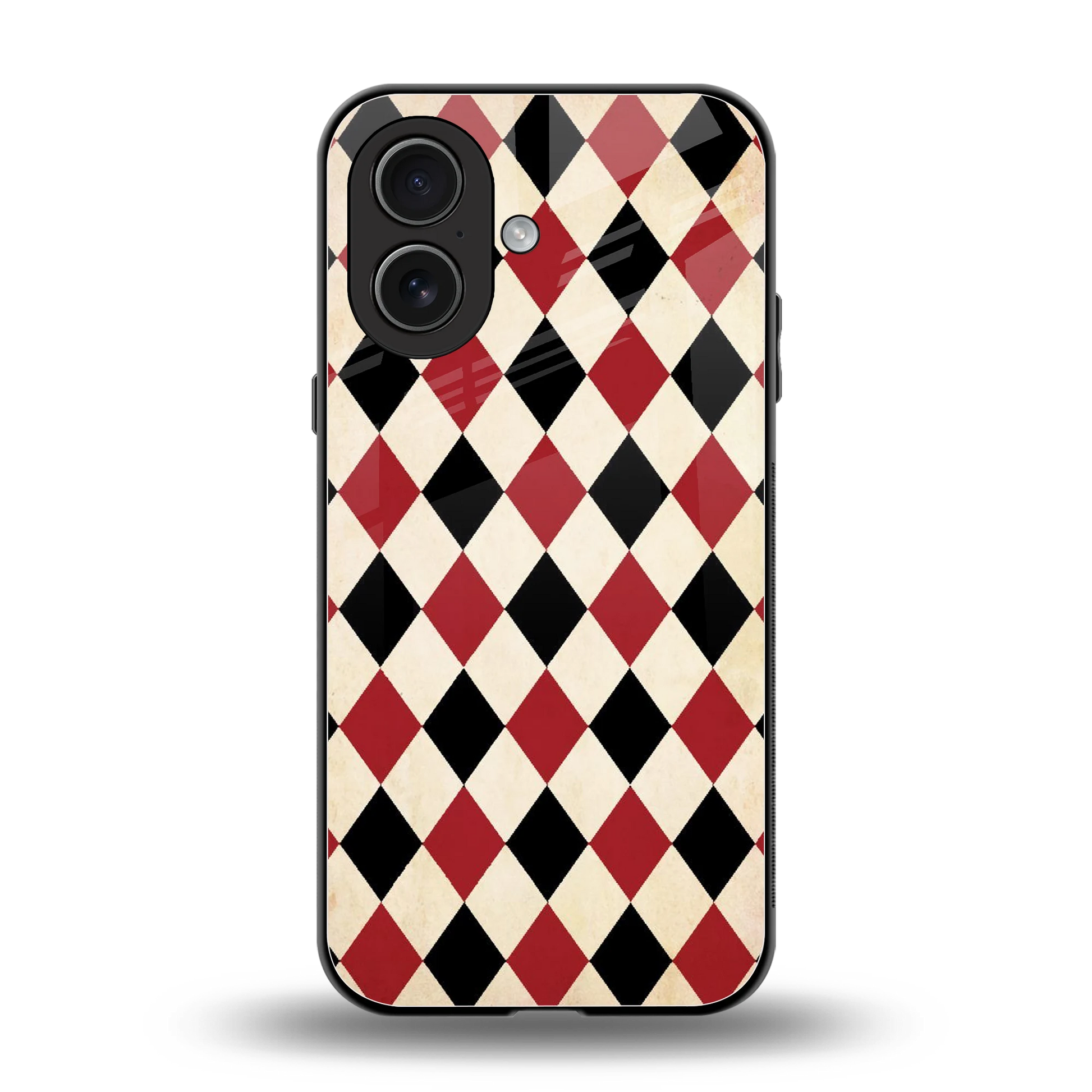 Crimson Edge back phone cover | glass case for iphone 17