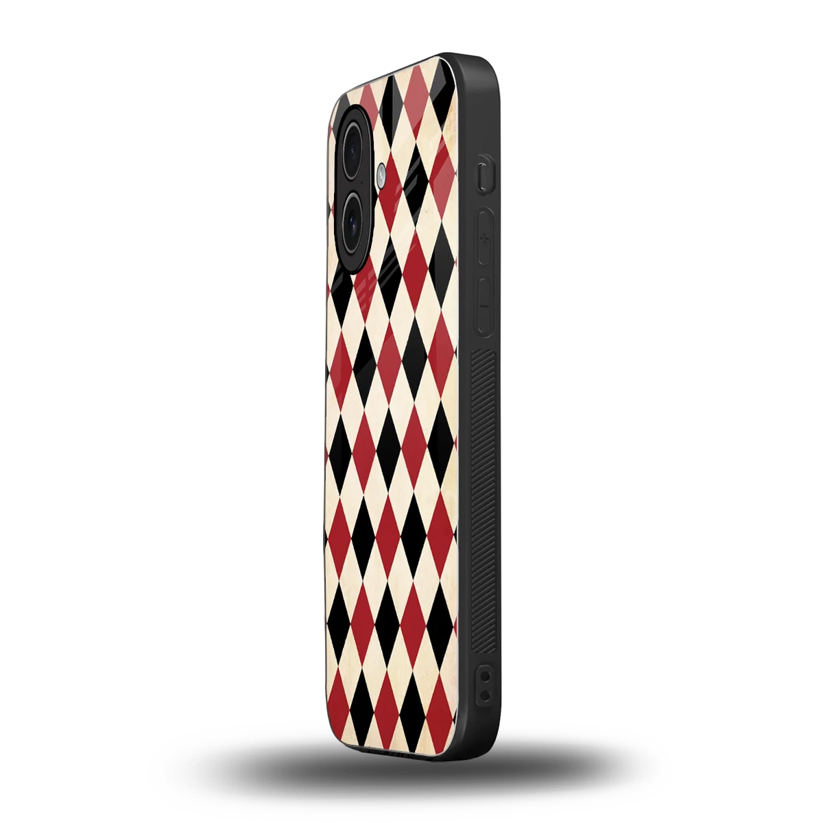 Crimson Edge iphone 17 mobile cover | shockproof glass phone case