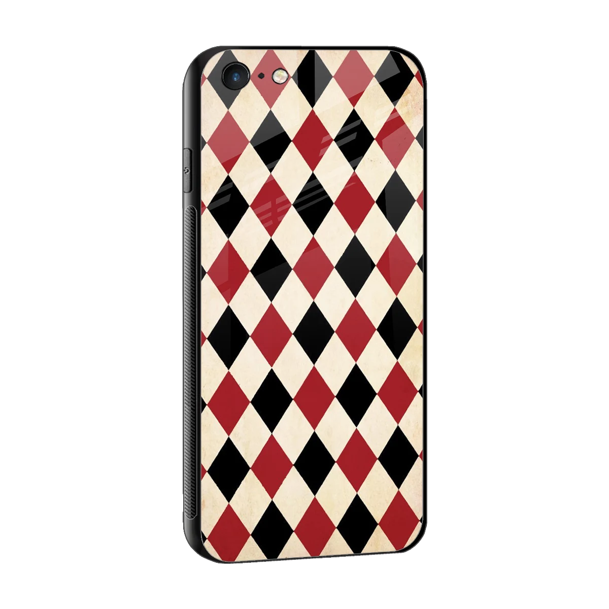 Crimson Edge sleek iphone 6s cover with tempered glass back and TPU edges