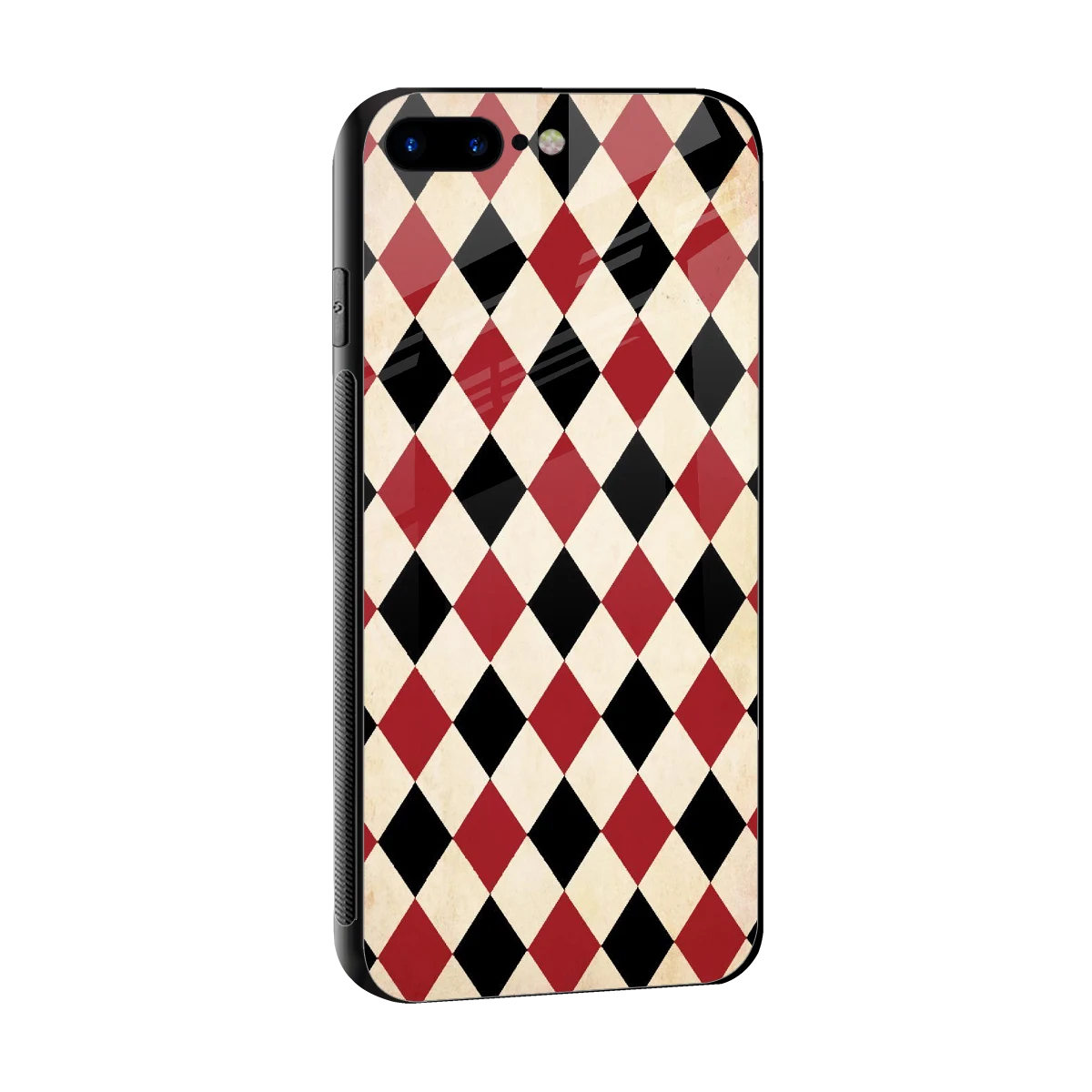 Crimson Edge sleek iphone 8 plus cover with tempered glass back and TPU edges