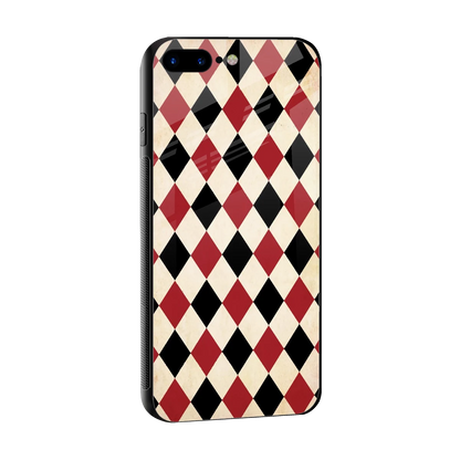 Crimson Edge sleek iphone 8 plus cover with tempered glass back and TPU edges