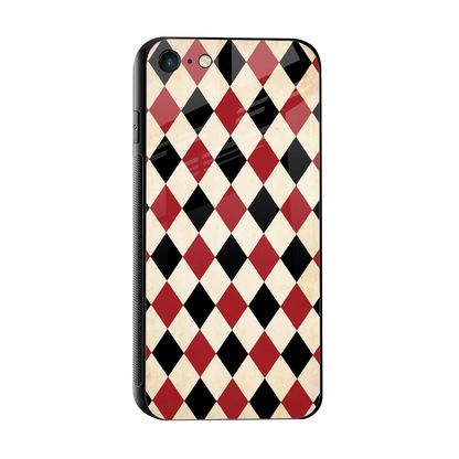 Crimson Edge sleek iphone 7 cover with tempered glass back and TPU edges