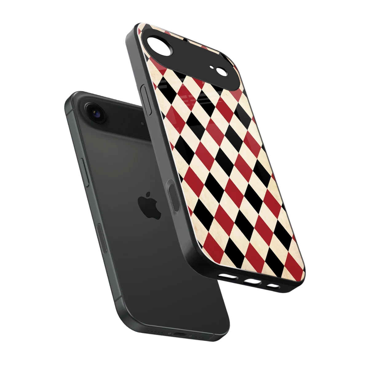 Crimson Edge sleek iphone air cover with tempered glass back and TPU edges