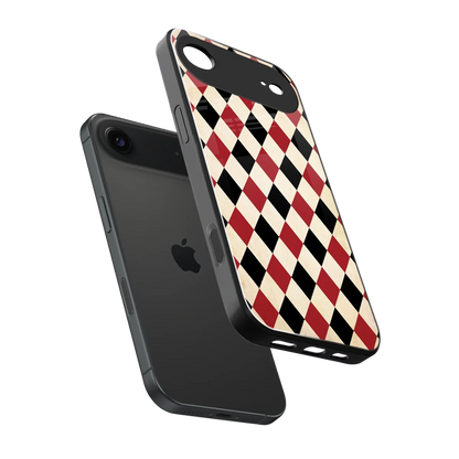Crimson Edge sleek iphone air cover with tempered glass back and TPU edges