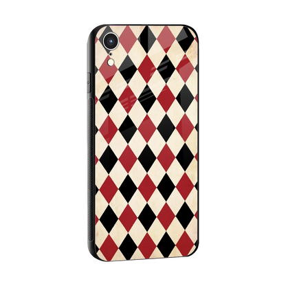 Crimson Edge sleek iphone xr cover with tempered glass back and TPU edges