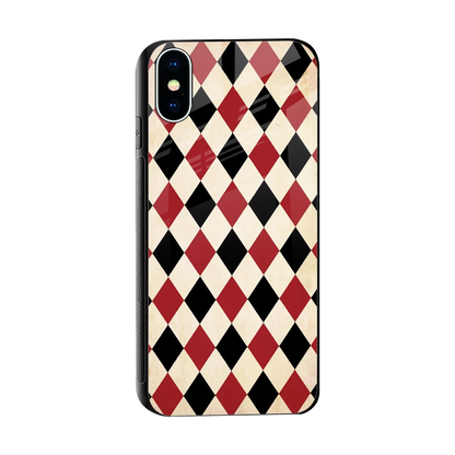 Crimson Edge sleek iphone xs cover with tempered glass back and TPU edges