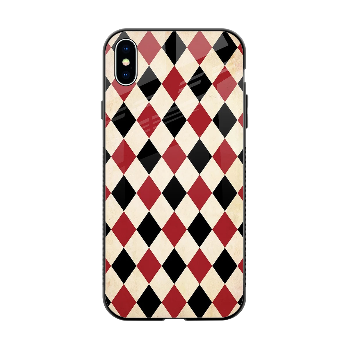 Crimson Edge back phone cover | glass case for iphone xs max