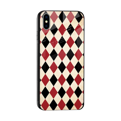 Crimson Edge sleek iphone xs max cover with tempered glass back and TPU edges
