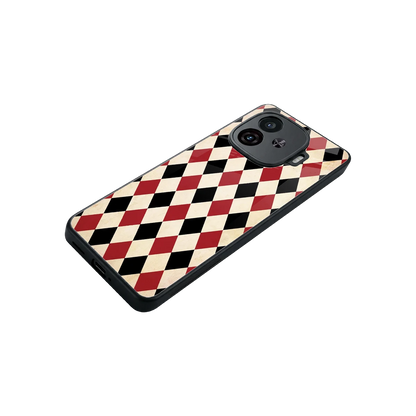 Crimson Edge stylish phone case for iqoo neo 10r 5g | glossy glass and slim fit
