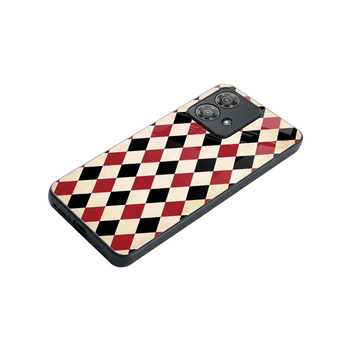 Crimson Edge stylish phone case for motorola edge 40 neo 5g | glossy glass and slim fit