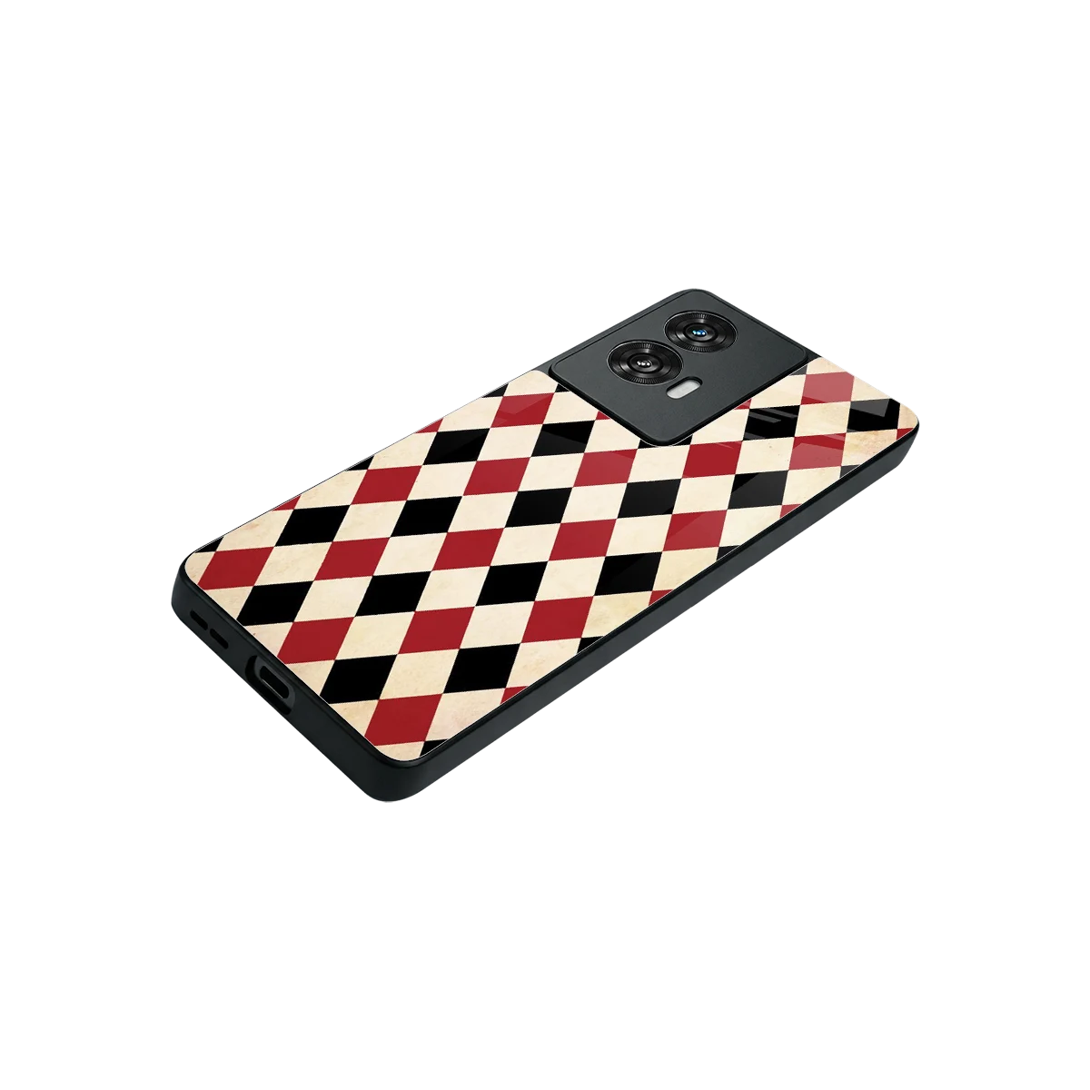 Crimson Edge stylish phone case for motorola edge 50 fusion | glossy glass and slim fit