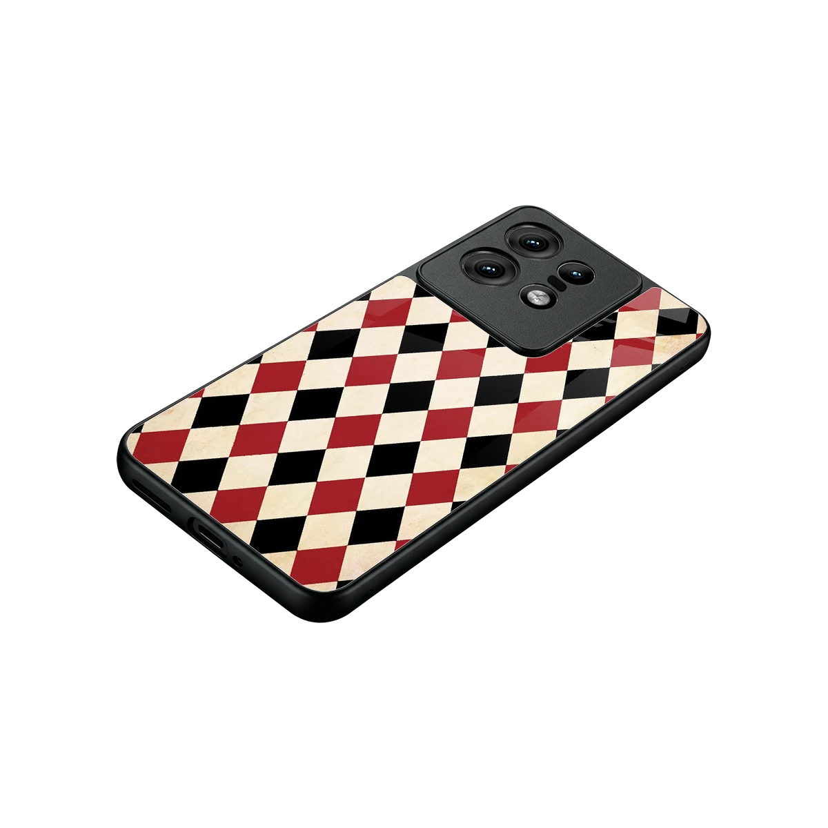 Crimson Edge stylish phone case for motorola edge 50 pro | glossy glass and slim fit
