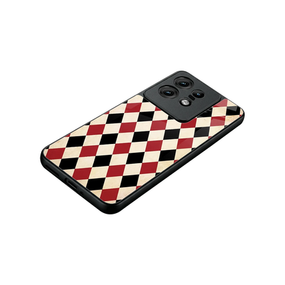 Crimson Edge stylish phone case for motorola edge 50 pro | glossy glass and slim fit