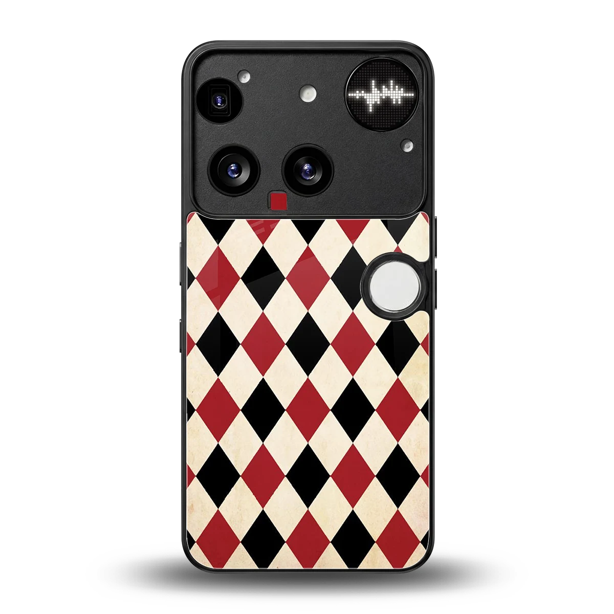 Crimson Edge back phone cover | glass case for nothing phone 3