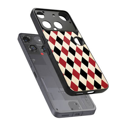 Crimson Edge sleek nothing phone 3 cover with tempered glass back and TPU edges
