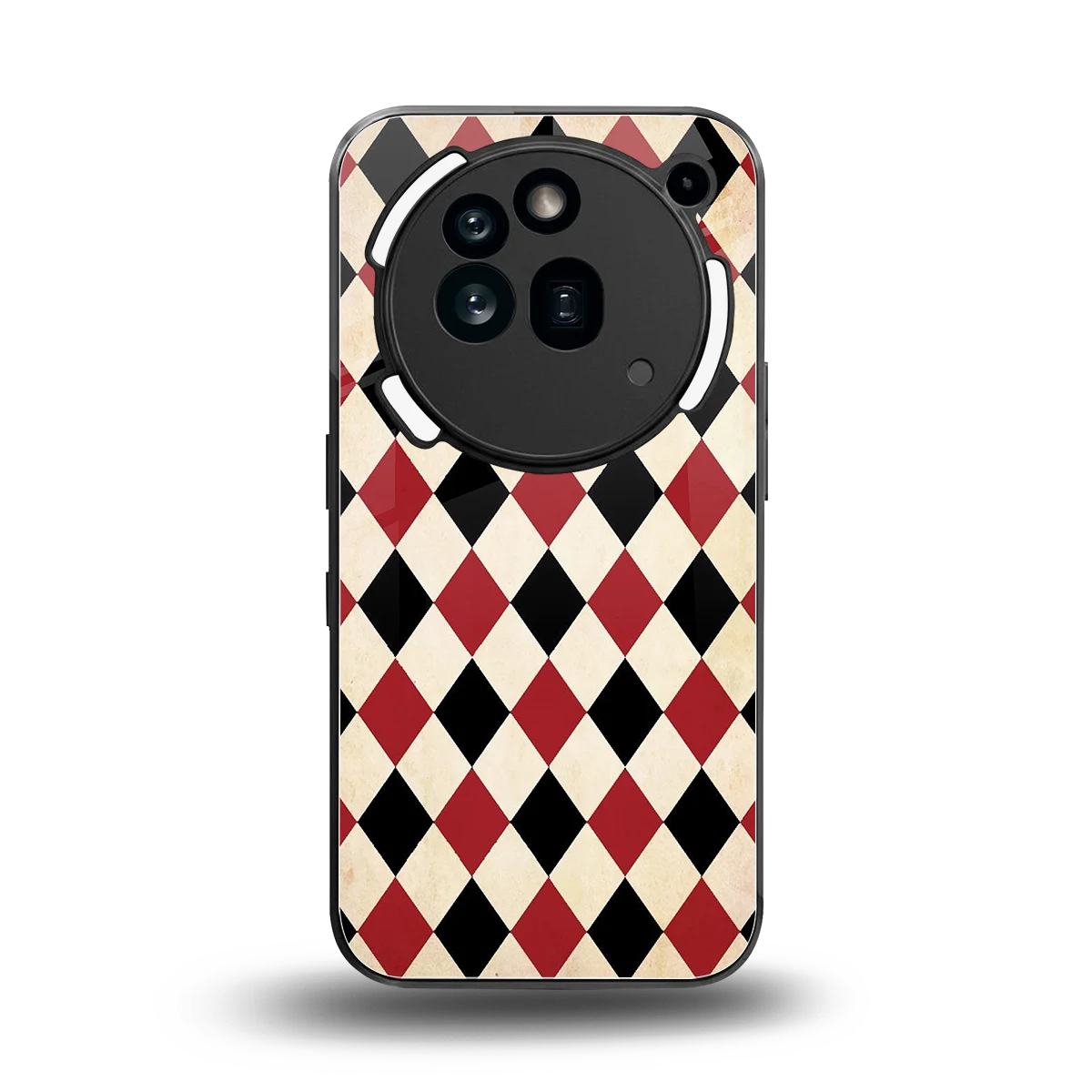 Crimson Edge back phone cover | glass case for nothing phone 3a pro