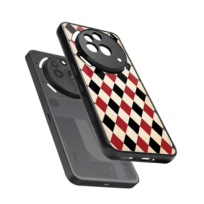 Crimson Edge sleek nothing phone 3a pro cover with tempered glass back and TPU edges