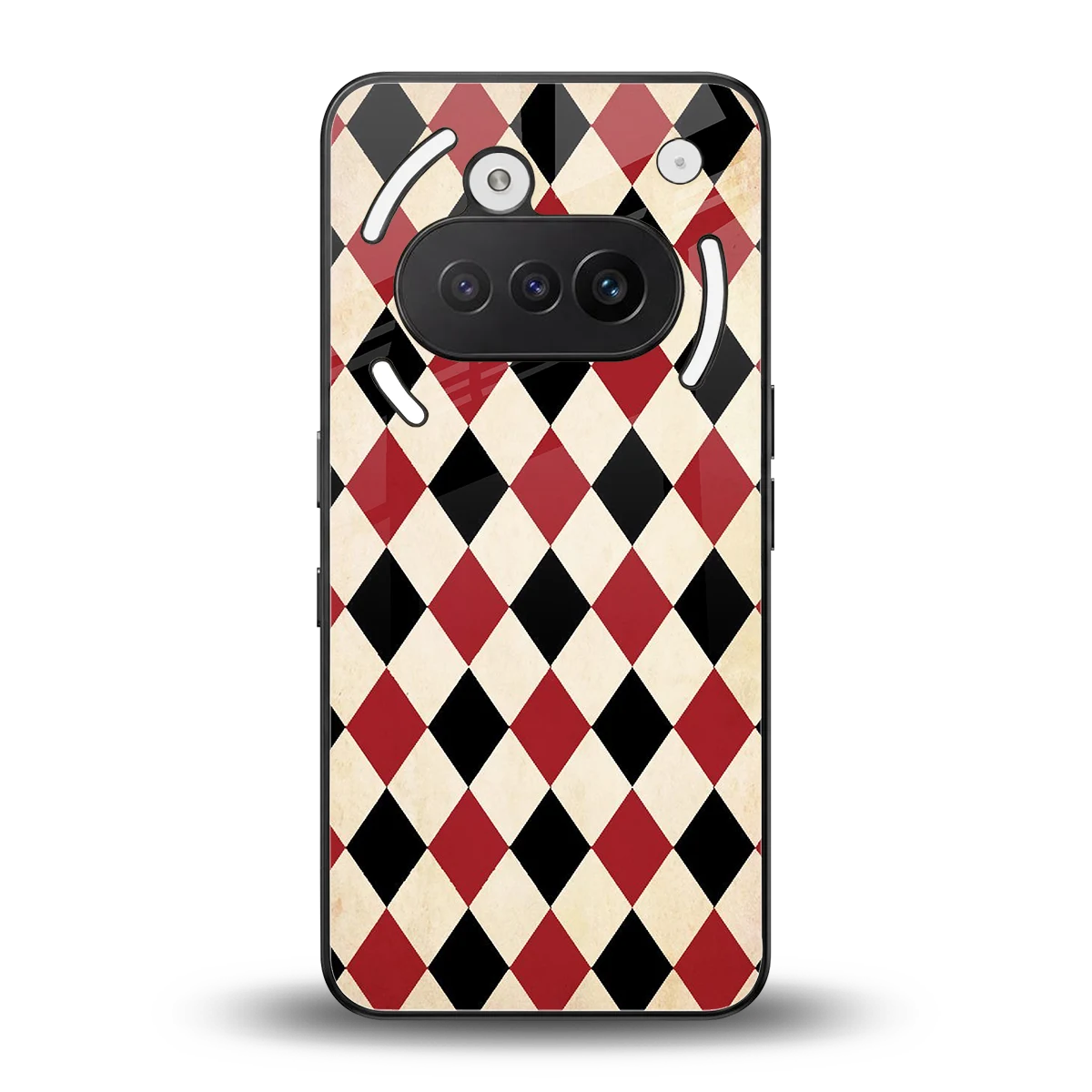 Crimson Edge back phone cover | glass case for nothing phone 3a