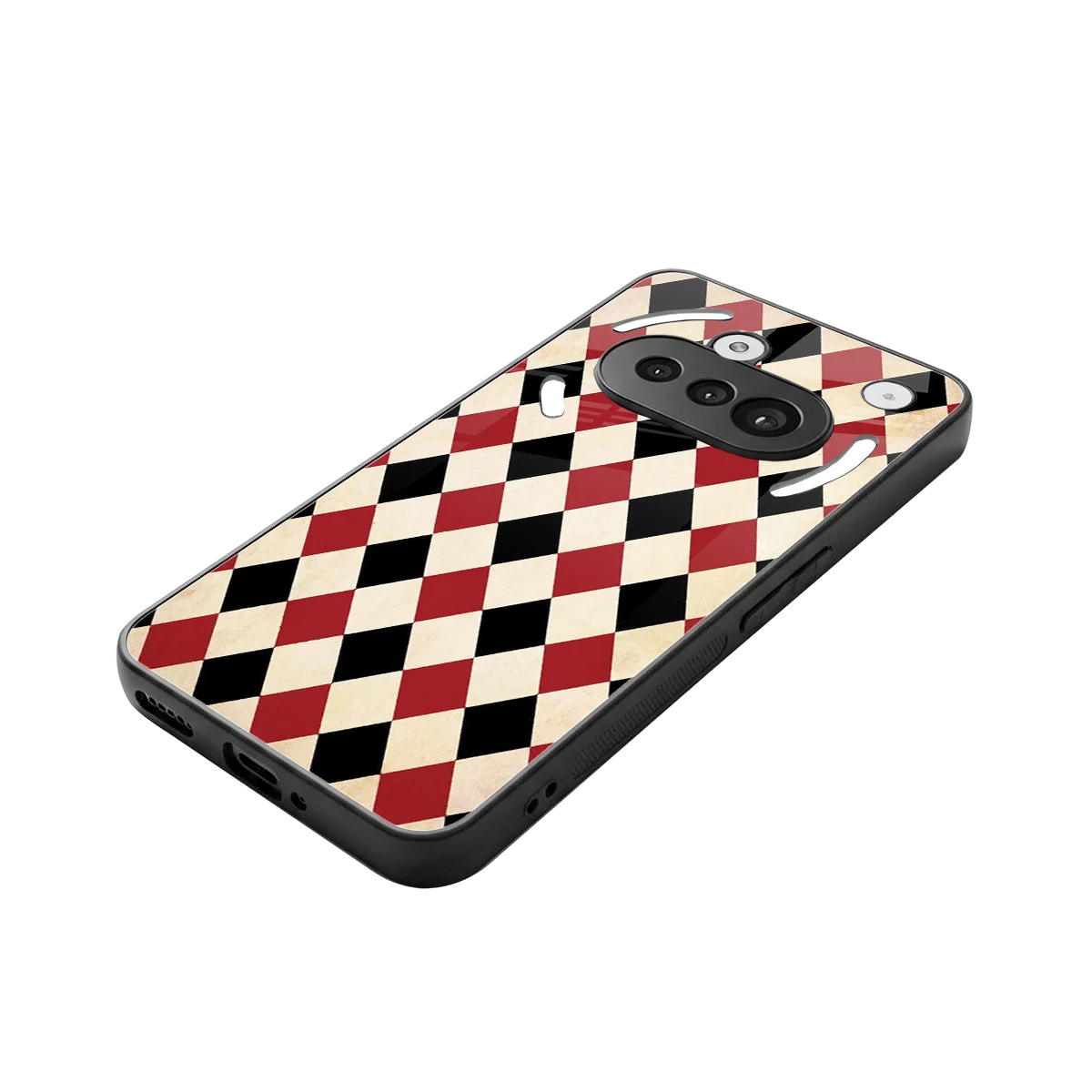 Crimson Edge stylish phone case for nothing phone 3a | glossy glass and slim fit
