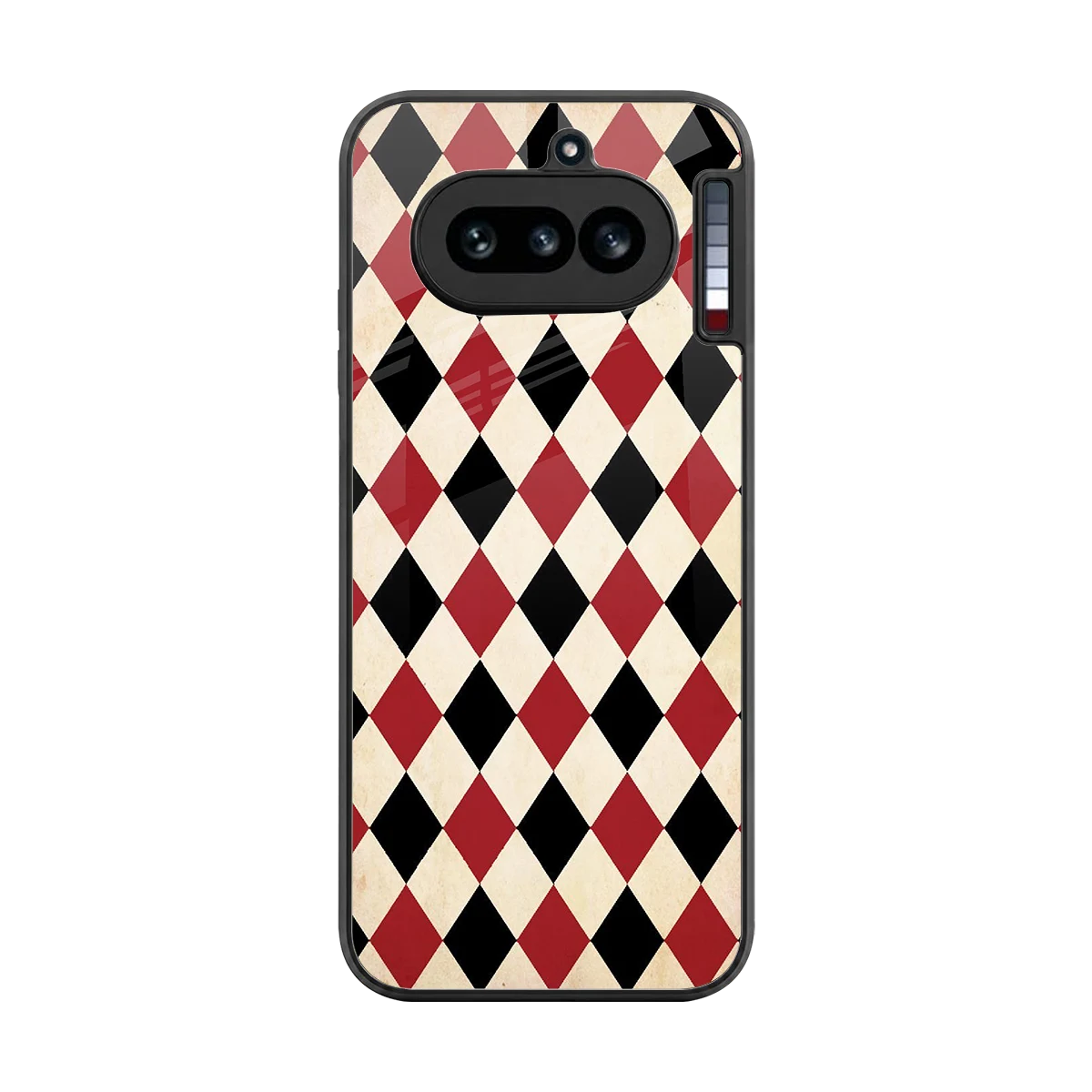 Crimson Edge back phone cover | glass case for nothing phone 4a