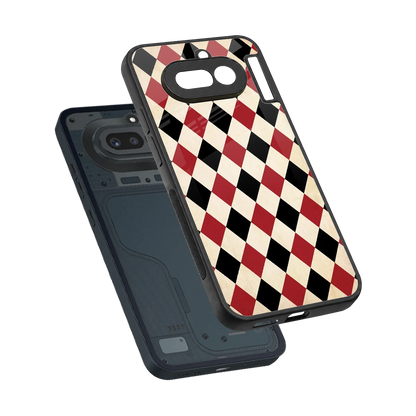 Crimson Edge sleek nothing phone 4a cover with tempered glass back and TPU edges