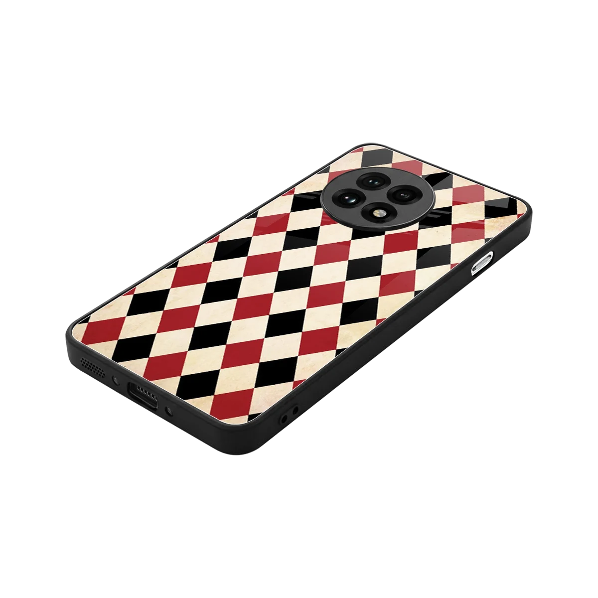 Crimson Edge stylish phone case for oneplus 13r | glossy glass and slim fit