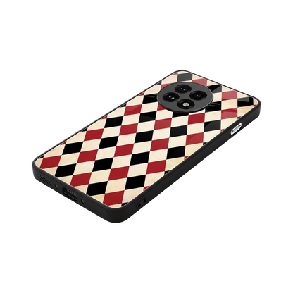 Crimson Edge stylish phone case for oneplus 13r | glossy glass and slim fit