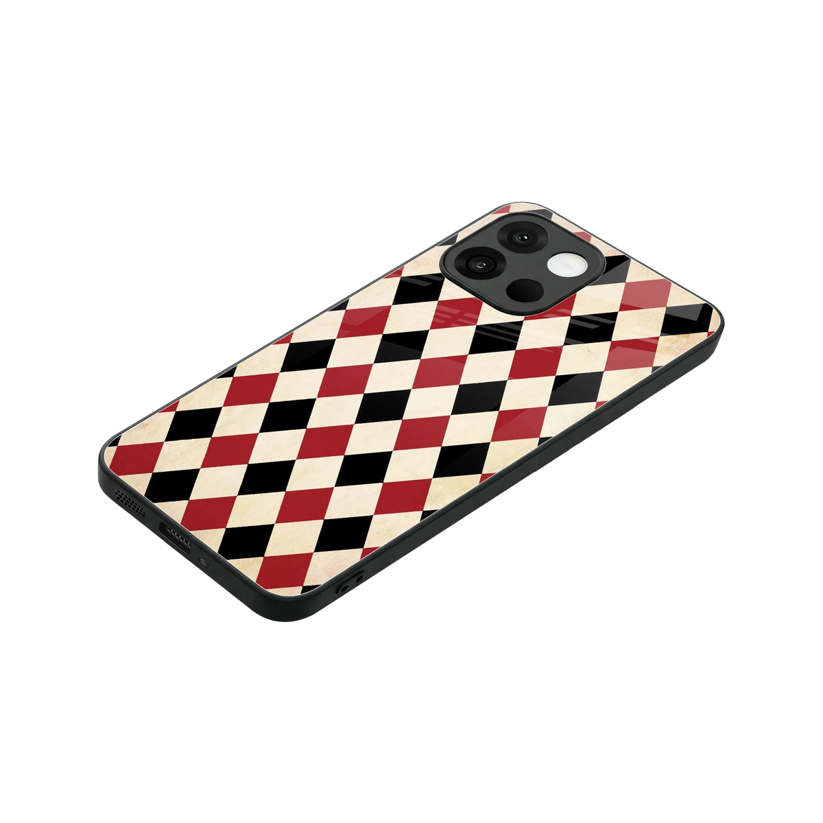 Crimson Edge stylish phone case for oneplus 13s | glossy glass and slim fit
