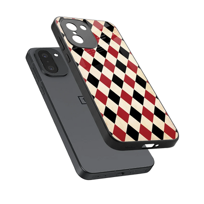 Crimson Edge sleek oneplus 15r cover with tempered glass back and TPU edges