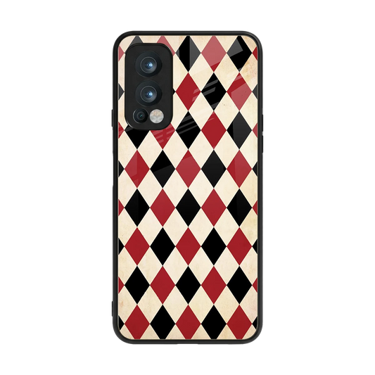 Crimson Edge back phone cover | glass case for oneplus nord 2